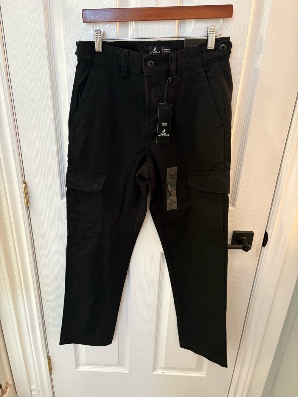 Liquid Venom Black Cargo Trousers